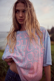 Summi Summi Euphoria Tee in Pastel – an oversized graphic tee from the REVERIE Collection