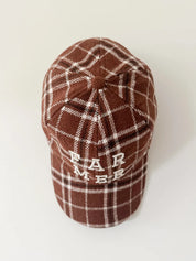 Choc Plaid Cap -Whitney Spicer Art