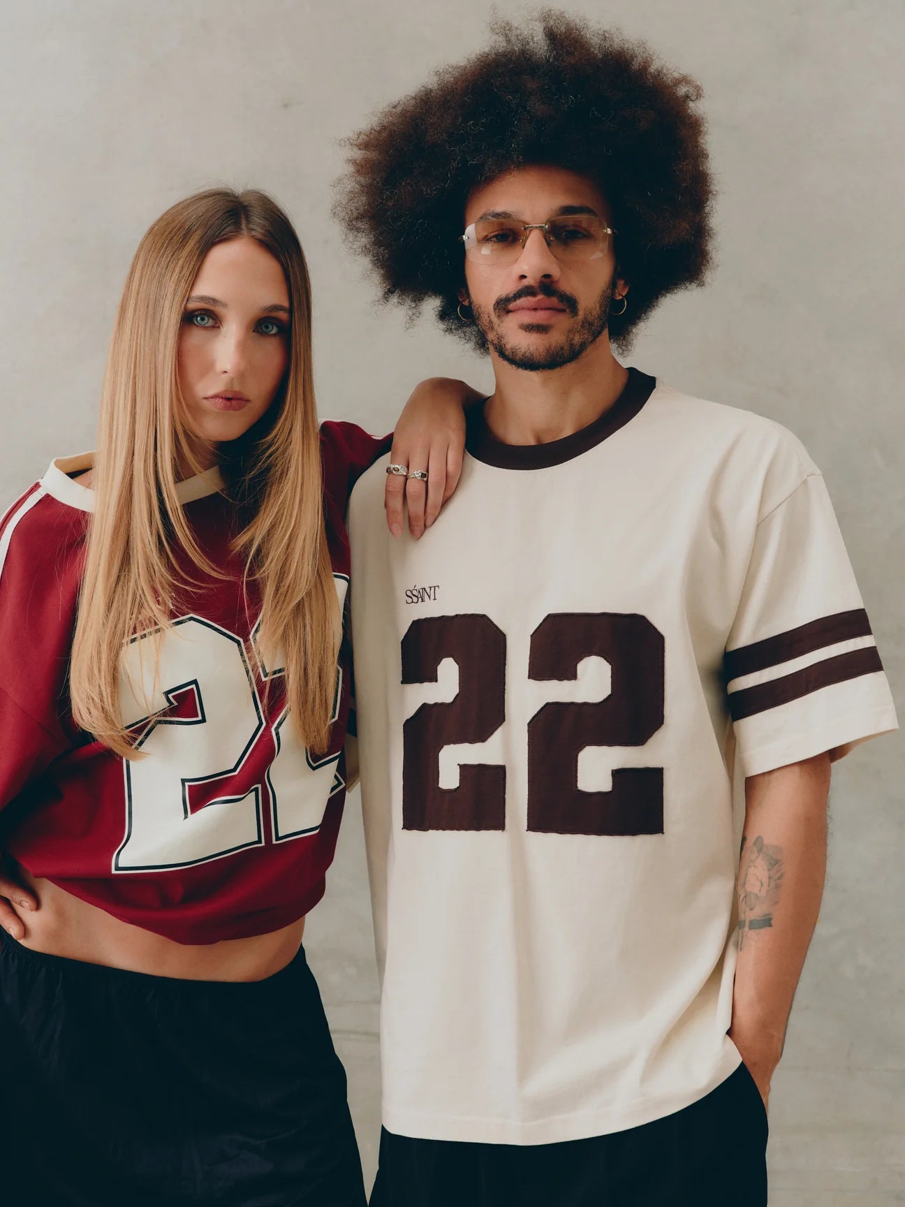 SSAINT 22 MOTION TEE - CREAM & ESPRESSO **PRE ORDER **