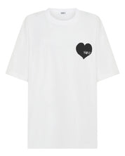 HEART TEE - WHITE TEE BLACK HEART