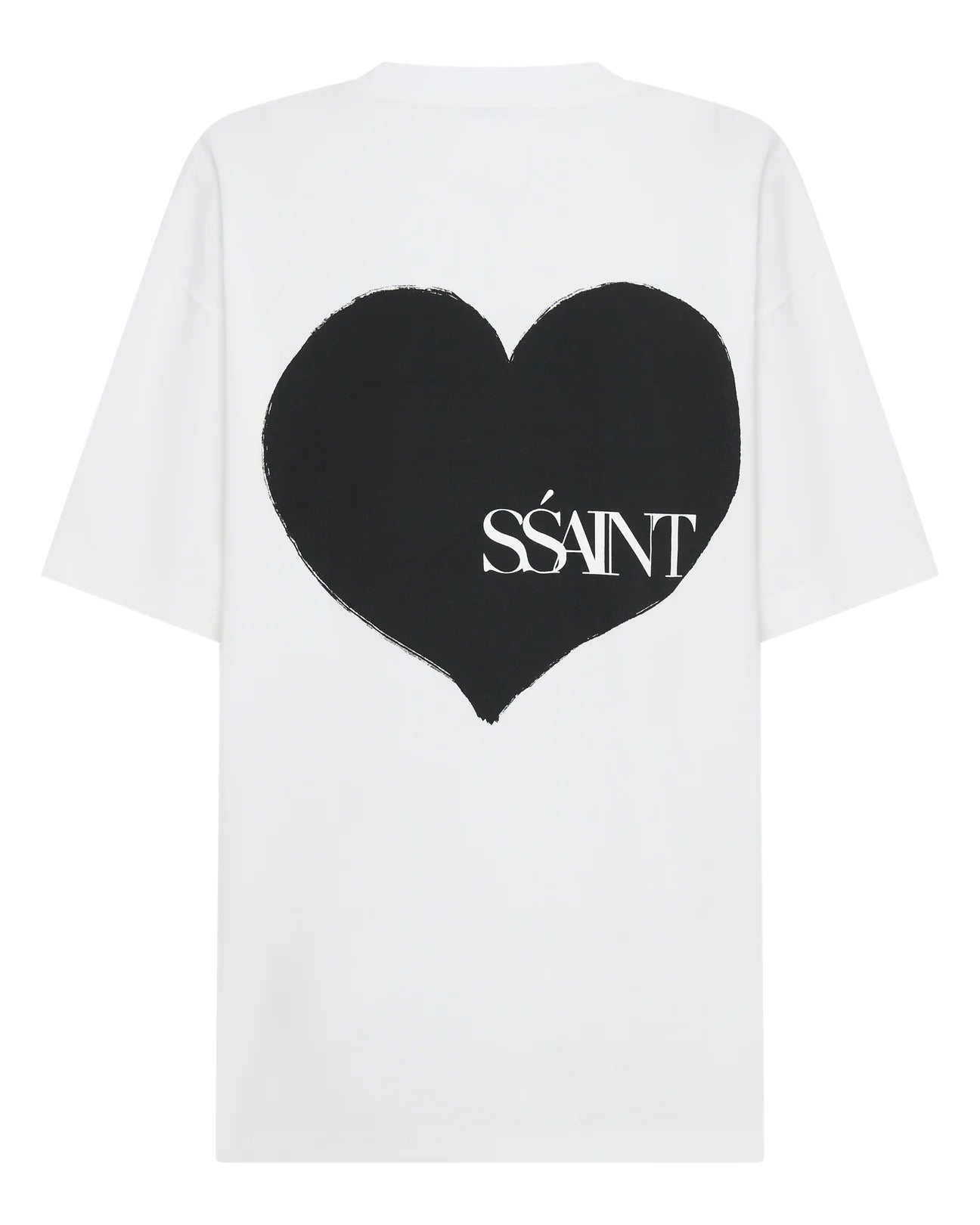 HEART TEE - WHITE TEE BLACK HEART