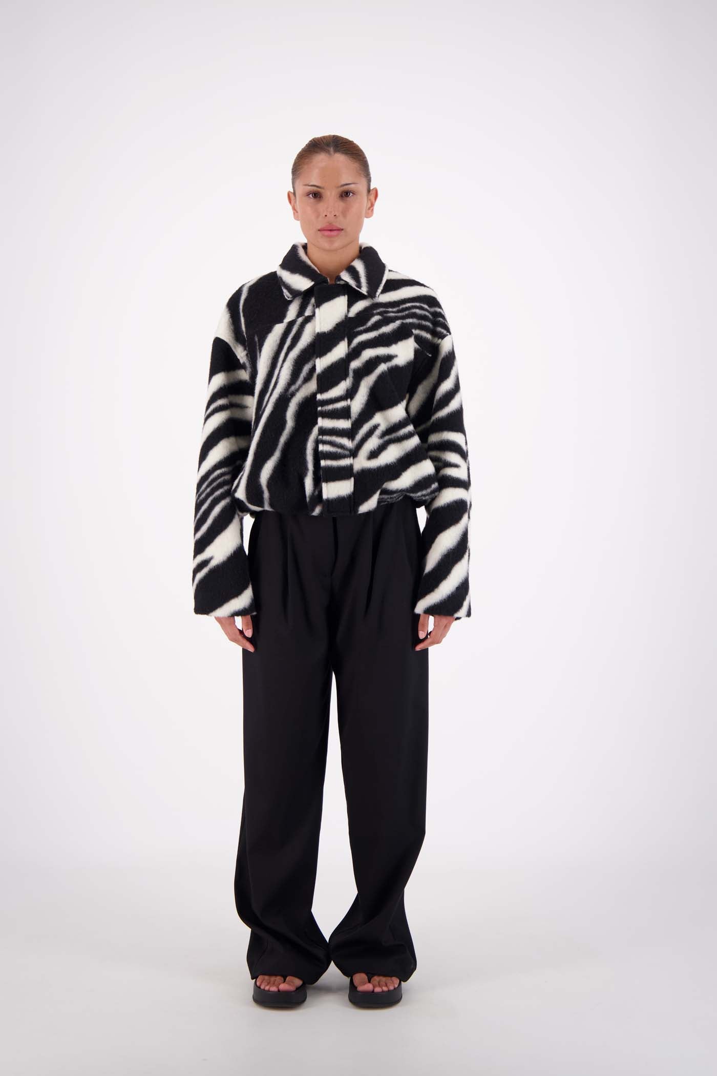 Bailey Bomber Jacket – Zebra | Jasmine Alexa