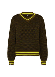 The Upside Castilla Clementine Knit Crew olive monogram sweater womens designer knit Australia