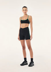 PE Nation Clarity 5" Bike Short in black & amazon, front view