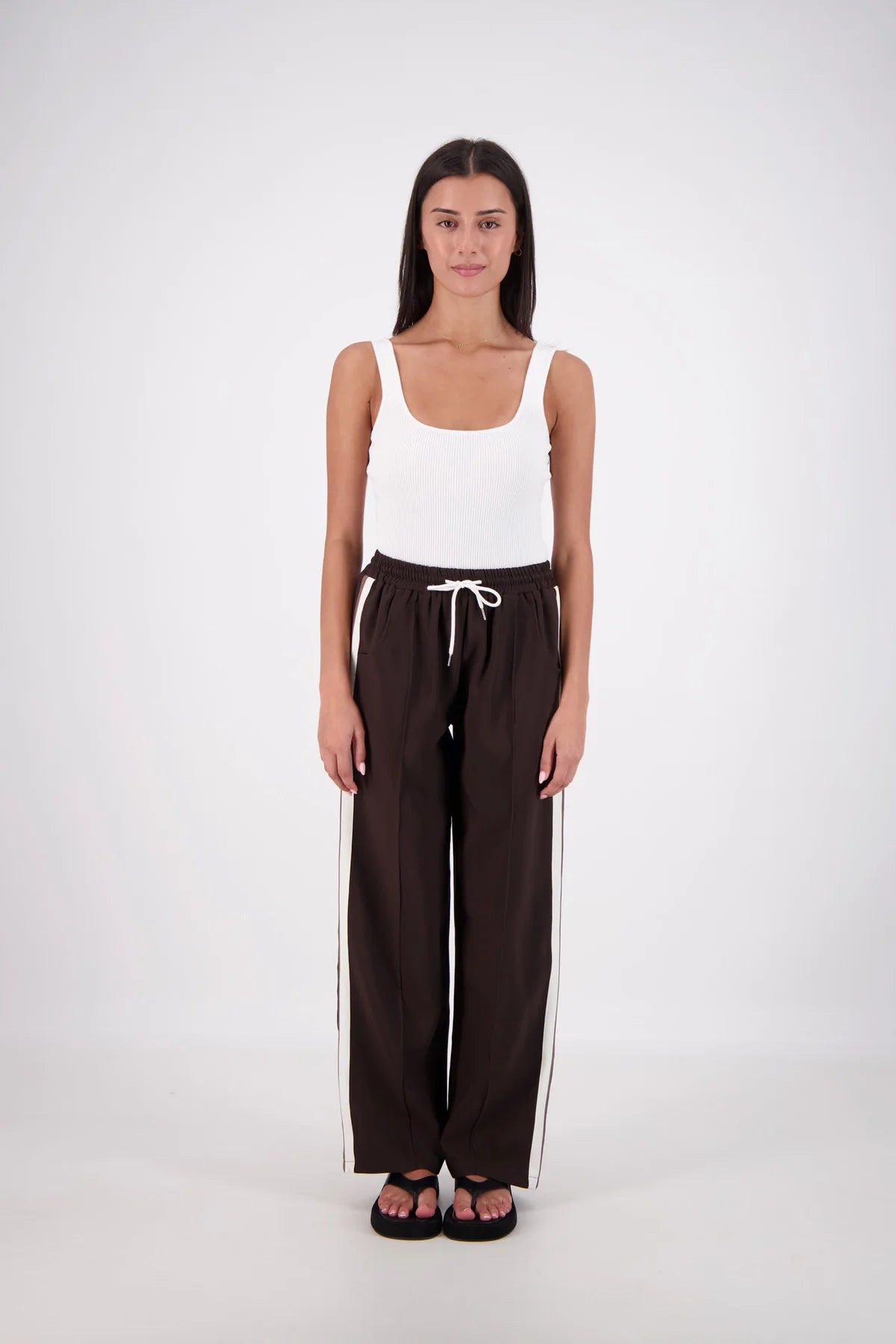 Jasmine Alexa -Cassis Trouser Dark Brown