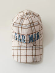 Neutral Plaid Cap -Whitney Spicer Art