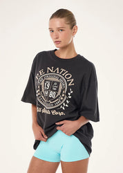 P.E Nation The Defend Tee Smokestone women’s oversized fashion tee
