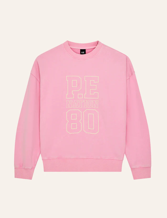 Close-up of organic cotton fleece fabric on PE Nation Elysian Sweat