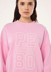 P.E Nation Elysian Sweat – Washed Prism Pink