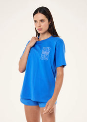 PE Nation Elysian Tee Palace Blue relaxed fit organic cotton t-shirt