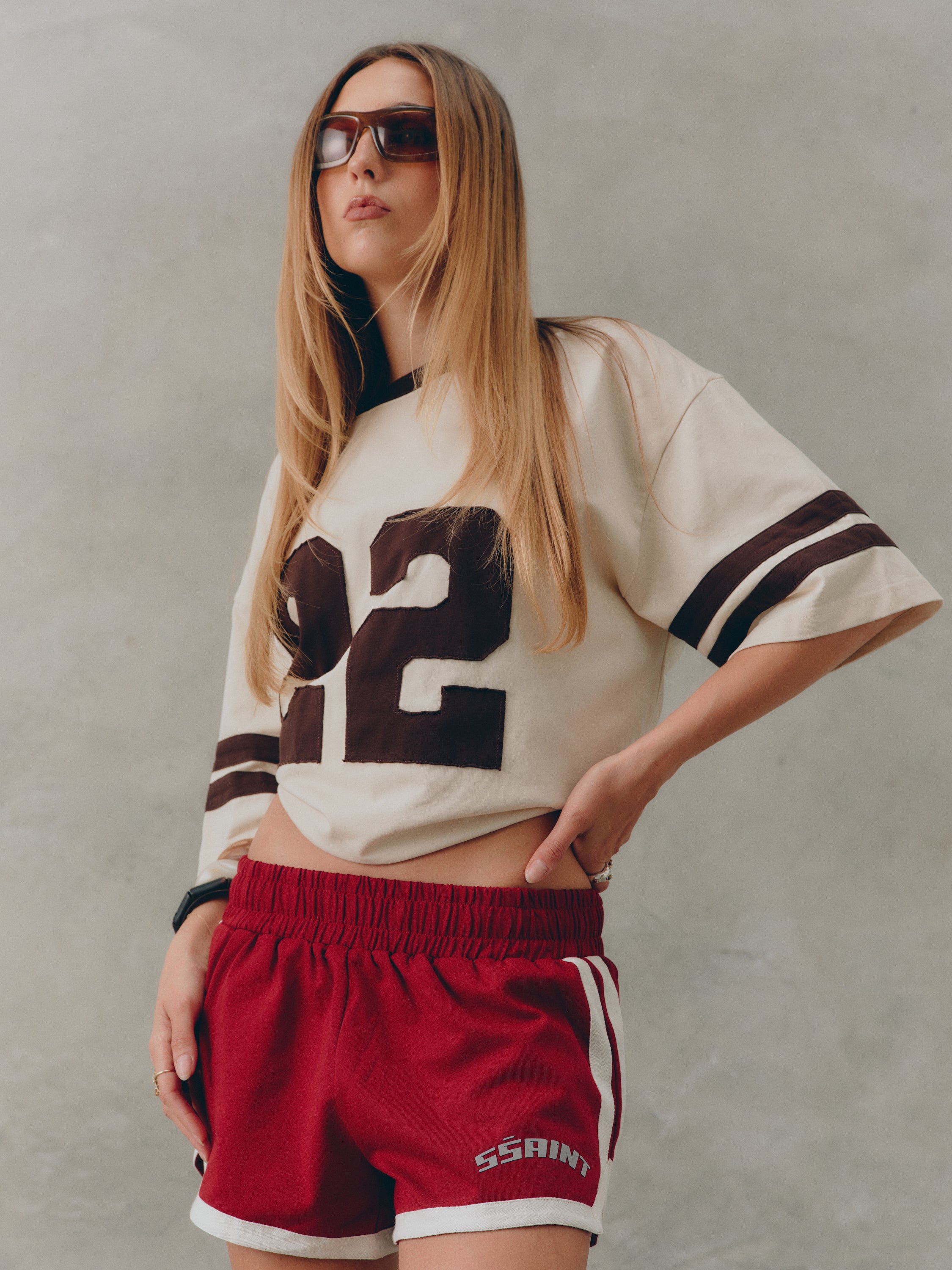 SSAINT 22 MOTION TEE - CREAM & ESPRESSO **PRE ORDER **