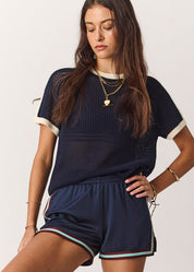 The Upside Fenway Jordan Knit Tee - Navy
