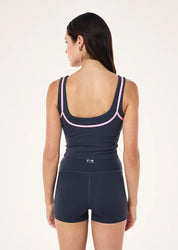 Back view of PE Nation Forward Tank with silicone logo detail