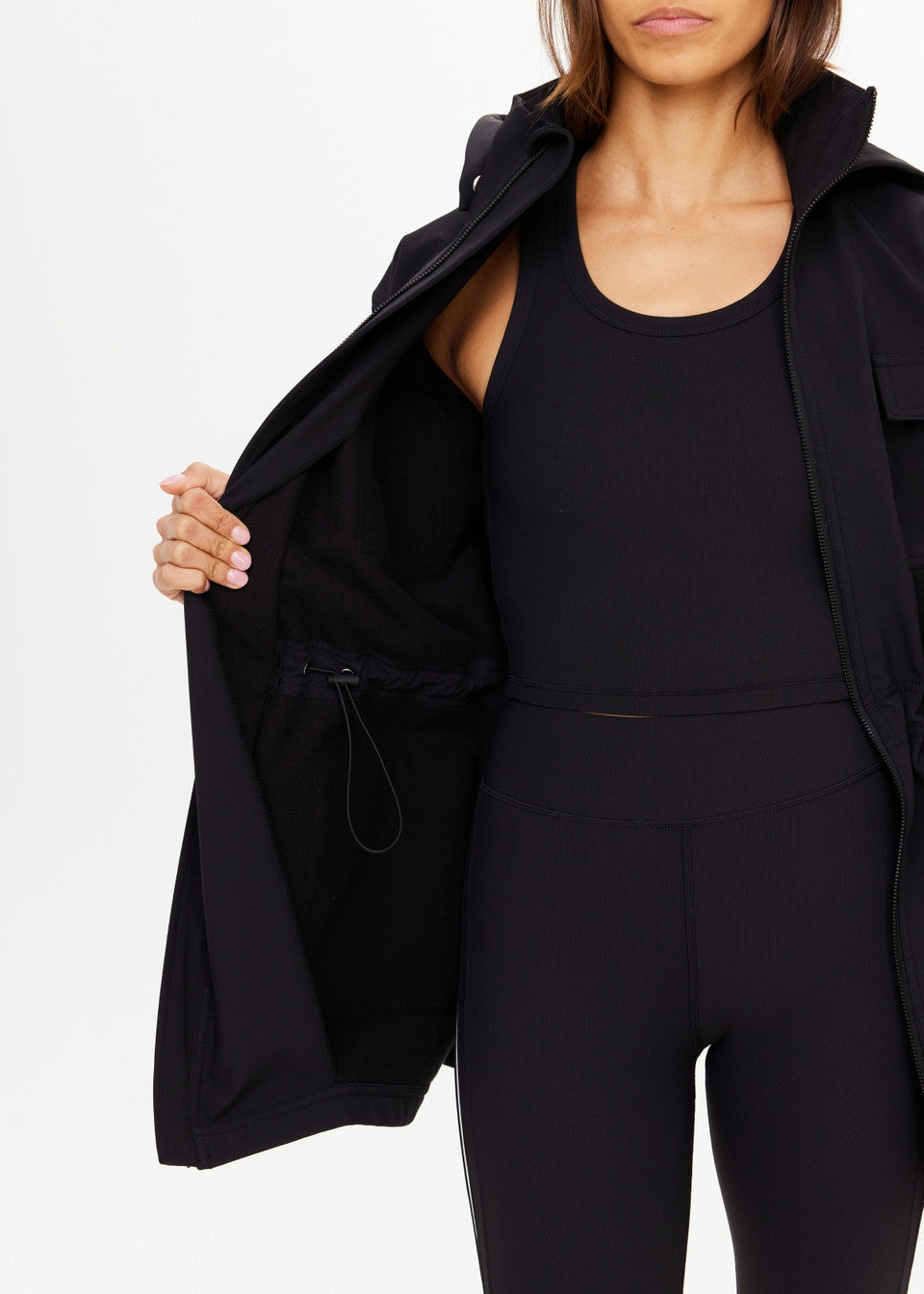 The Upside Freddie Fleece Lined Anorak – Black