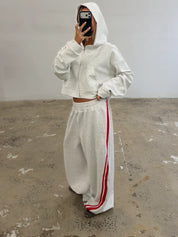 SSAINT Barrel Trackpant — Grey/Red
