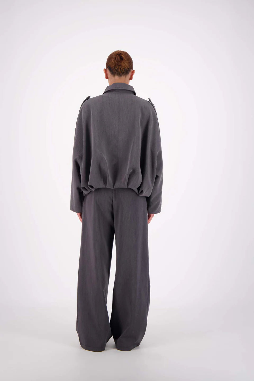 Gigi Bomber Jacket detail pleats and pockets