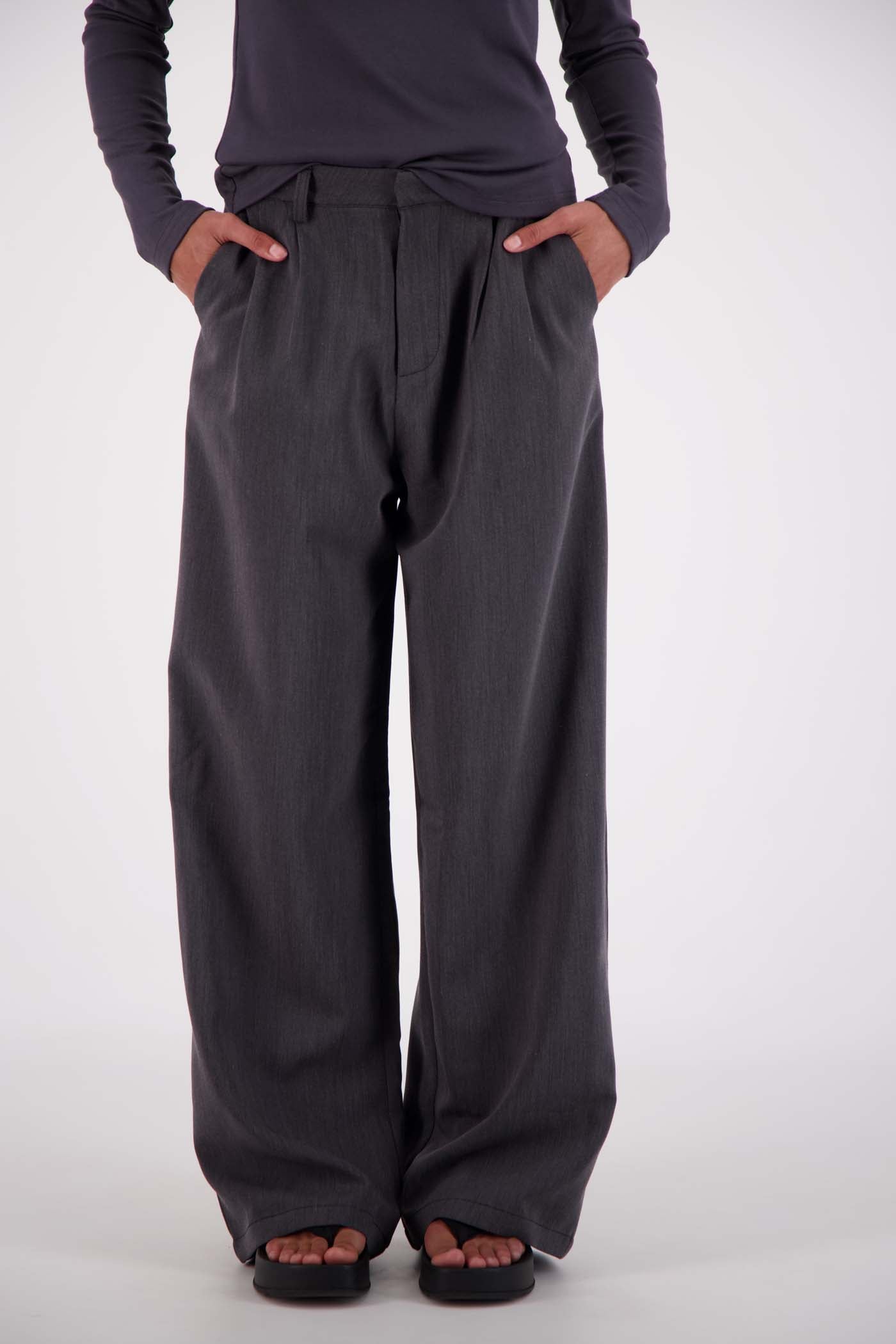 Gigi Trouser – Steel Grey Tailored Pant | Jasmine Alexa