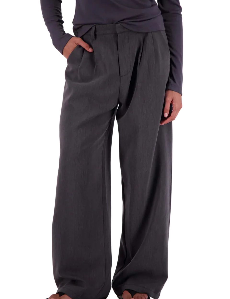 Gigi Trouser Steel Grey front view