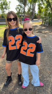 SSAINT Kids Twenty Two Tee —  Black/Orange
