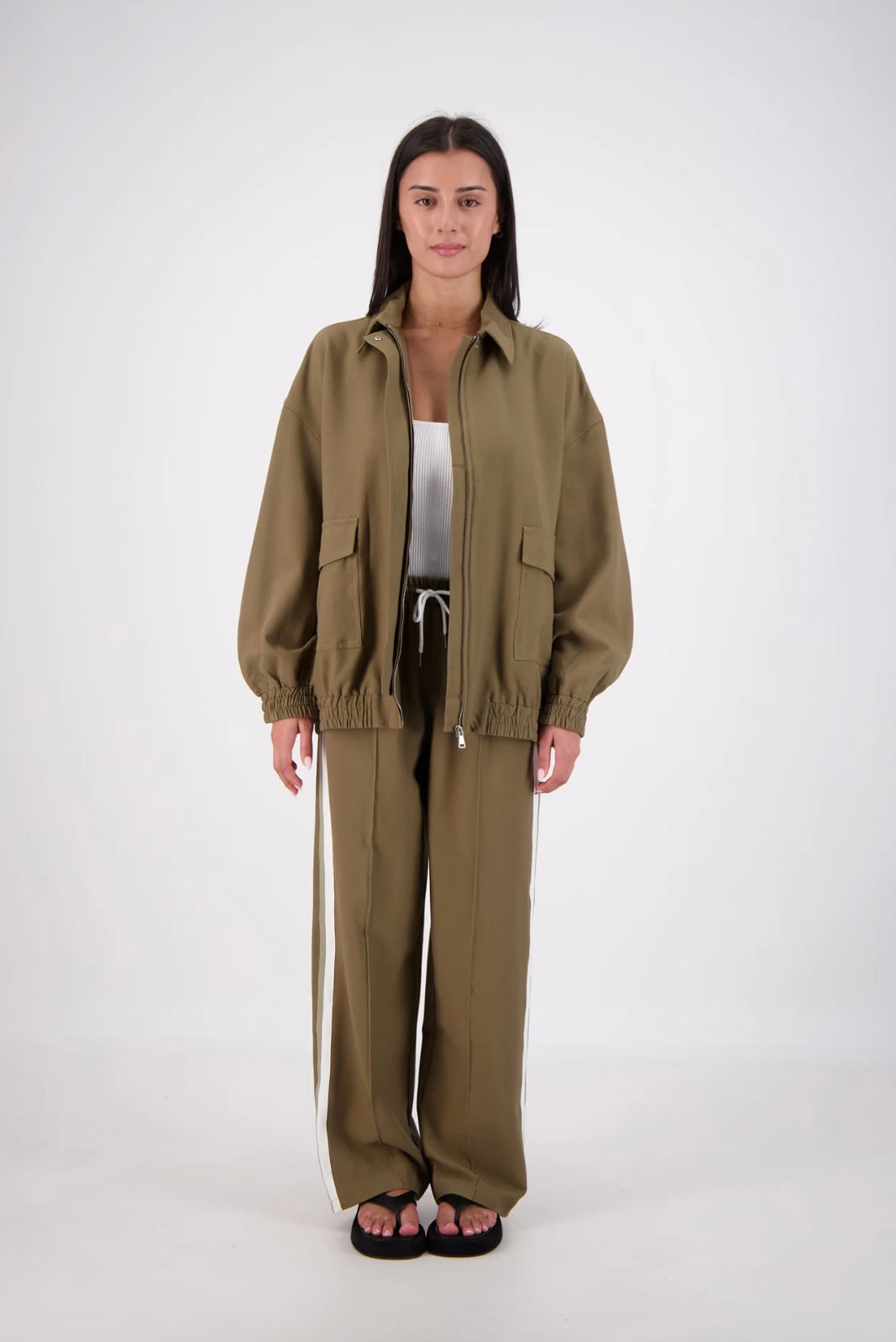 Jasmine Alexa Ischia Bomber Jacket - Olive