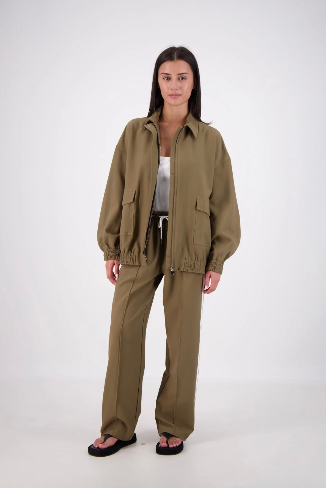 Jasmine Alexa Ischia Bomber Jacket - Olive