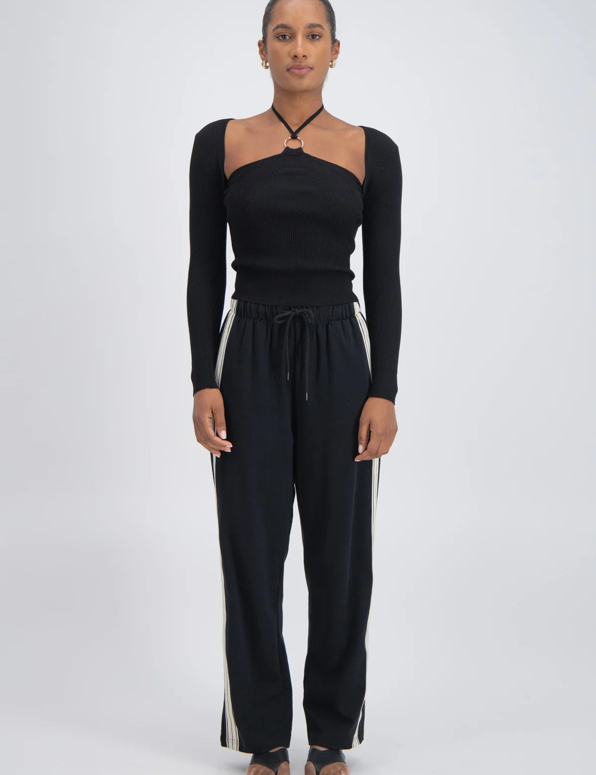 Jasmine Alexa Panarea Trackpant in Black — front view