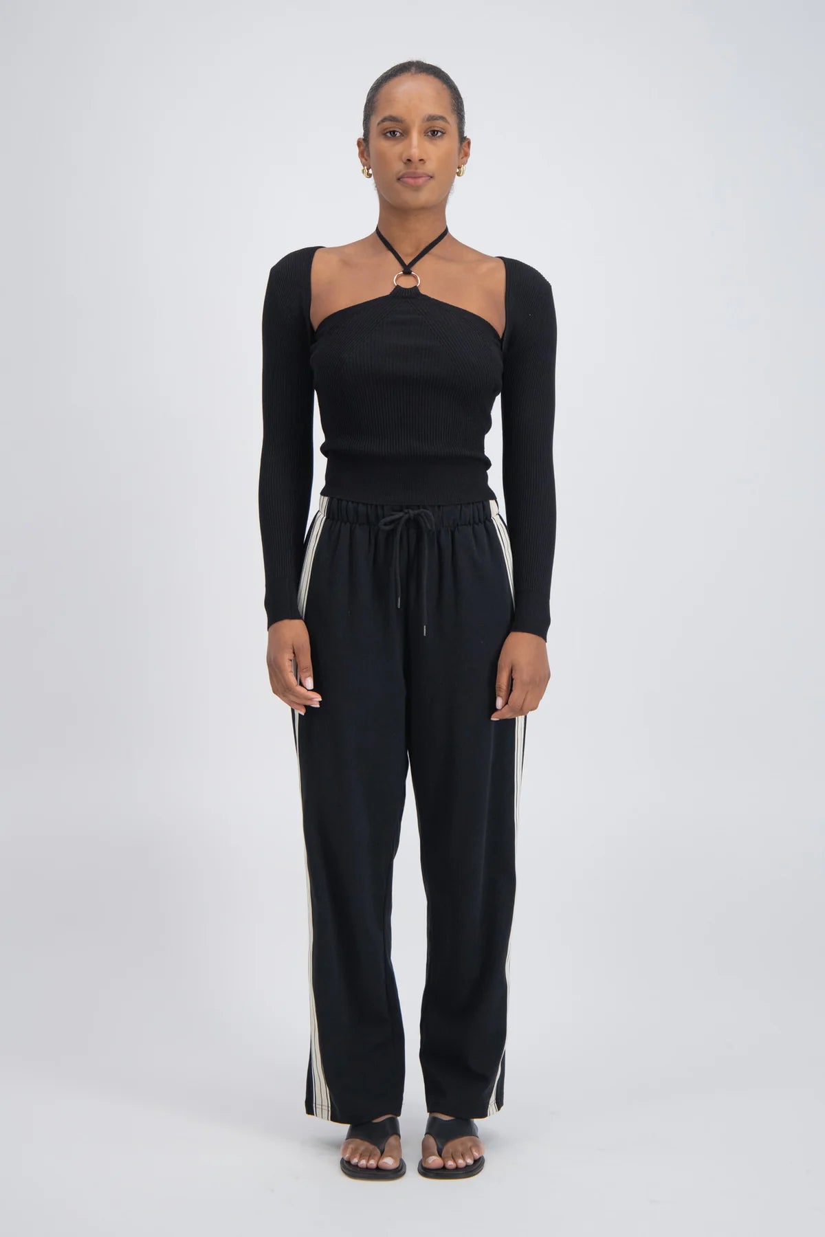 Jasmine Alexa Panarea Trackpant in Black — front view