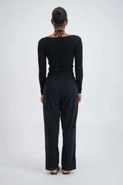 Panarea black Trackpant — relaxed fit, rear view