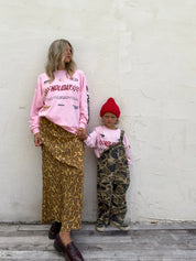 Ssaint adult and kids Moto Tee in matching pink, Mother's Day mini me set, Wild West Sisters