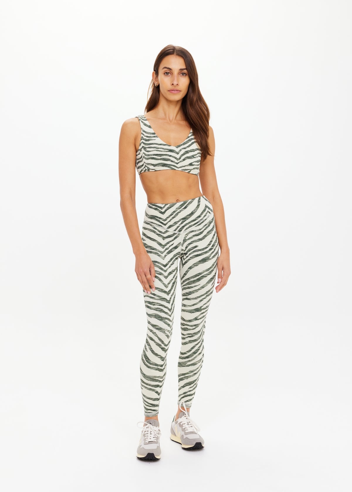 The Upside REVERSIBLE 25IN HIGH MIDI PANT Green Marle