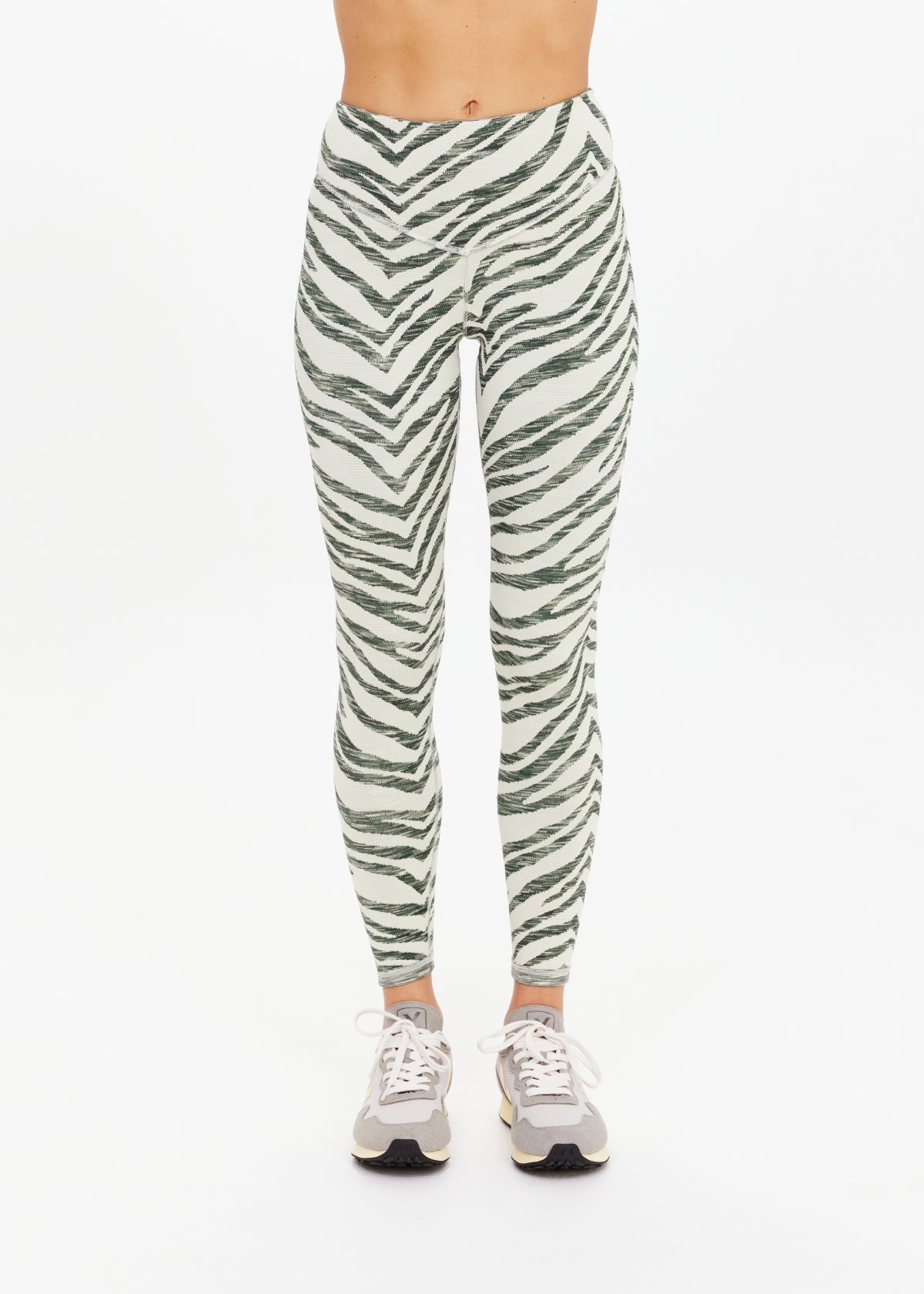 The Upside REVERSIBLE 25IN HIGH MIDI PANT Green Marle