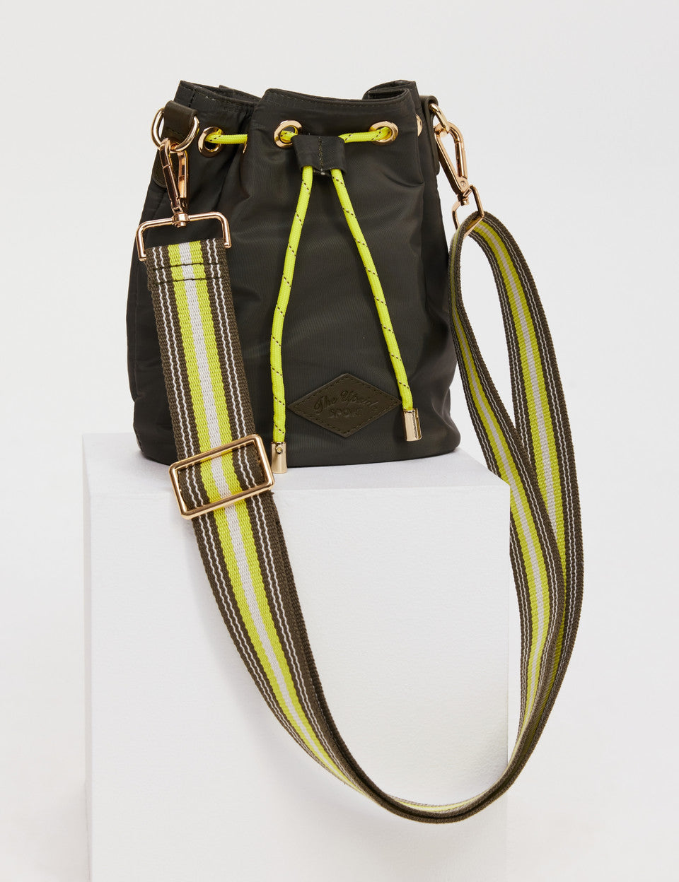 The Upside Oxford Bucket Bag olive womens sporty bucket bag designer accessory Australia