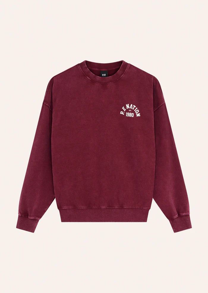 P.E Nation Swerve 2.0 Sweat – Washed Cabernet