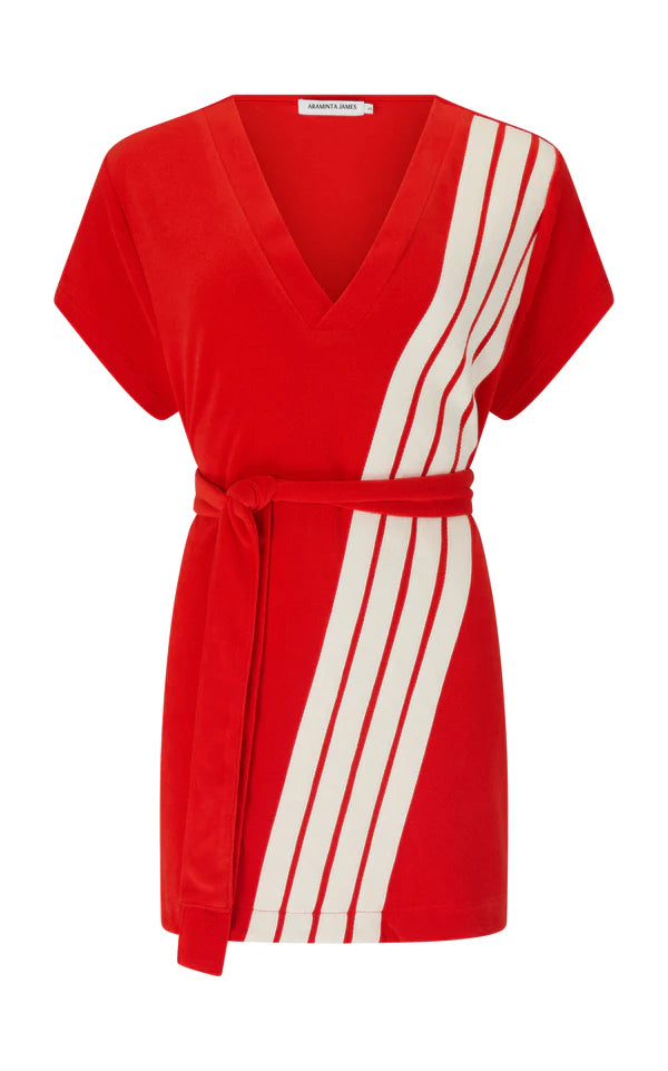 Tropiques Terry Dress Apple Red - Araminta James