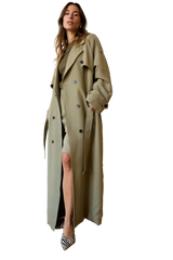 Serena Trench – Sage Classic Coat | Jasmine Alexa