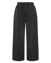 ŚSAINT Acid Wash Trackpant in charcoal with tonal branding detail
