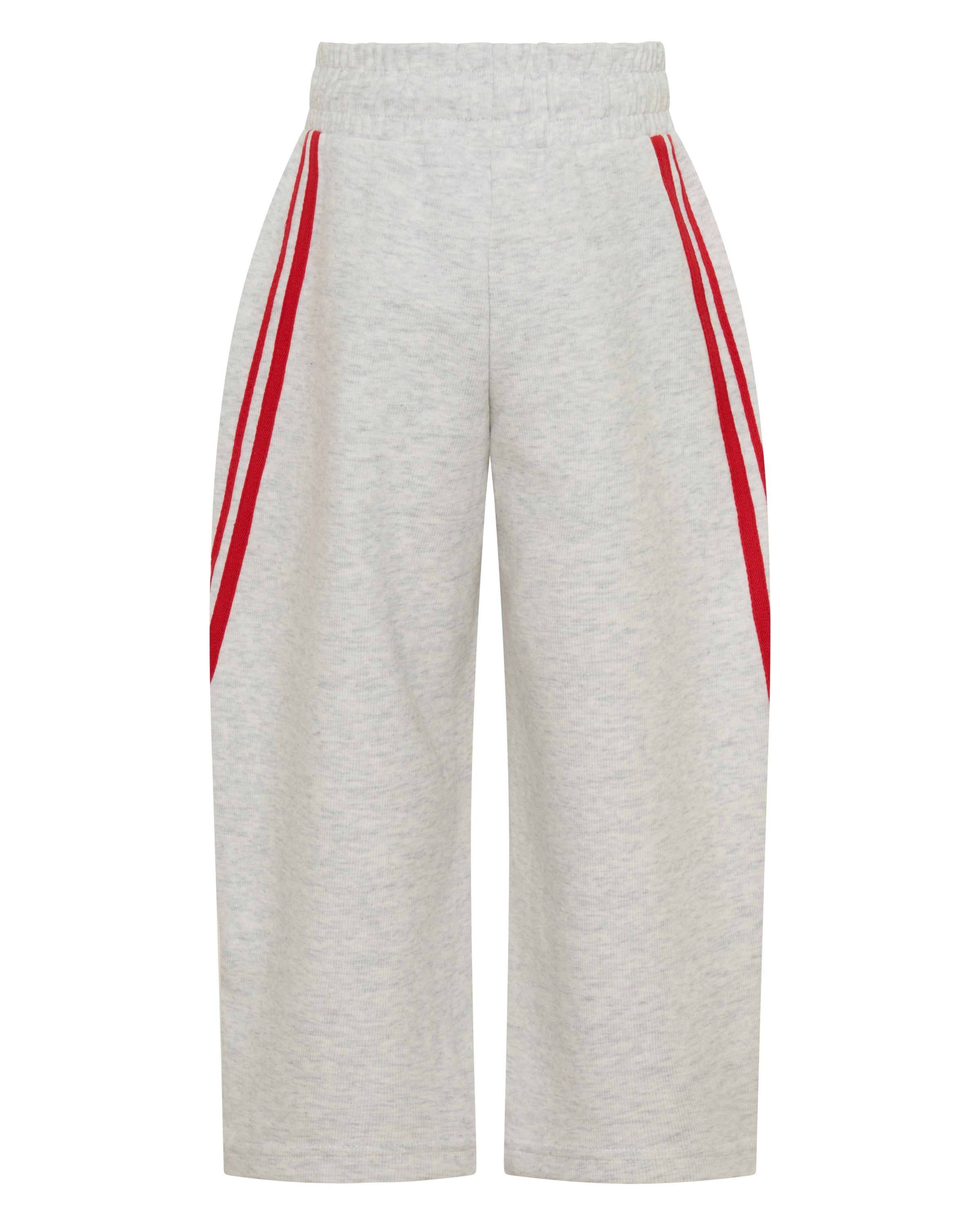 Elastic waistband detail on ŚSAINT Kids Barrel Trackpant grey back view