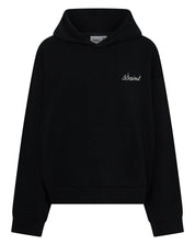 ŚSAINT Kids Logo Hoodie in black with butter embroidered chest logo