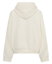 ŚSAINT Kids Logo Hoodie in butter with navy embroidered chest logo back view