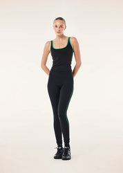 PE Nation Solis Scoop Tank in black & amazon, front view