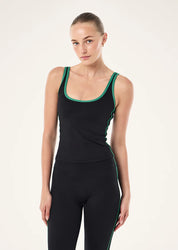 PE Nation Solis Scoop Tank styled with leggings, activewear set