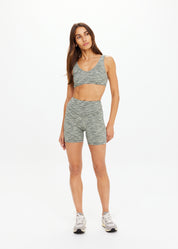 The Upside REVERSIBLE 5IN SPIN SHORT Green Marle