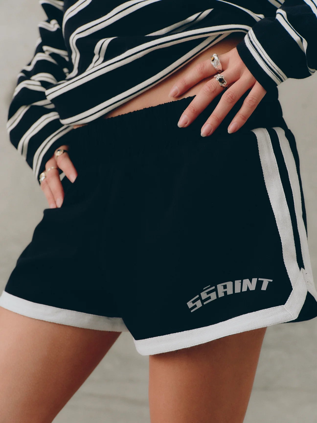 SSAINT REFLECTIVE V SHORTS BLACK *PRE ORDER*