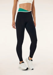 P.E Nation | Status full length legging in black & college green