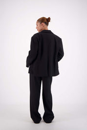 Jasmine Alexa Sabine Blazer Black back view, showing back split and oversized fit