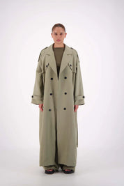 Serena Trench Steel Grey front view
