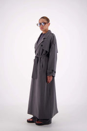 Jasmine Alexa Serena Trench — Steel Grey