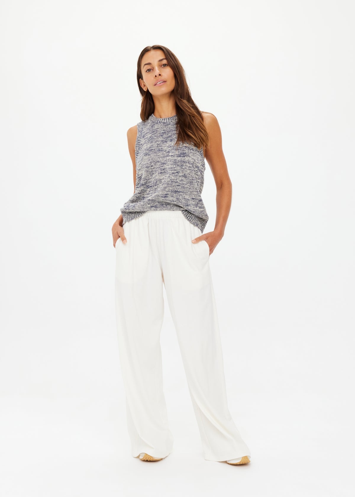 The Upside SOHO TOKIO WIDE LEG  PANT Creme