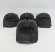 SSAINT Logo Cap — Black Acid Wash