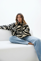 Bailey Bomber Jacket – Zebra | Jasmine Alexa